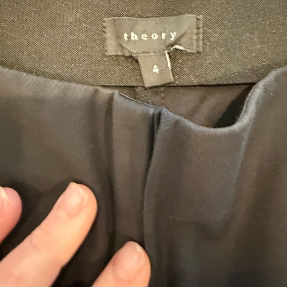 Theory Black Pants with Zipper Detail Size 4. Style# 100704290 . - Picture 3 of 5
